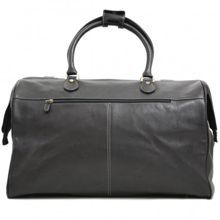 Sac de voyage en cuir KATANA "Billy" noir | Bagage cabine homme format week-end cuir véritable qualité luxe au meilleur prix