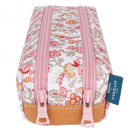 Tann's x Cyrillus | Trousse double "Capucine" rose | Trousse fille imprimé fleuri collab exclusive dès le CP Tann's x Cyrillus | Trousse double "Capucine" rose | Trousse fille imprimé fleuri collab exclusive dès le CP