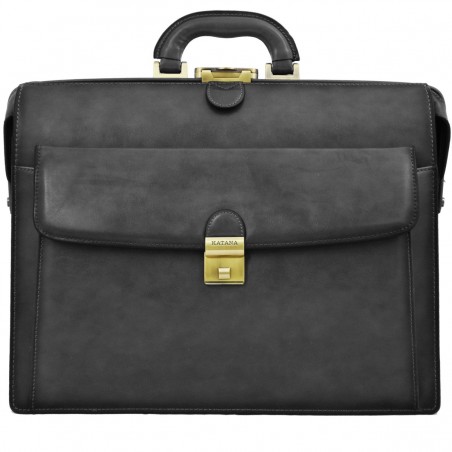 Katana | Cartable américain en cuir noir | Porte-documents 3 soufflets pratique pas cher Katana | Cartable américain en cuir noir | Porte-documents 3 soufflets pratique pas cher