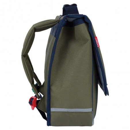 Kickers | Cartable garçon 35cm "Classic Boy" kaki | Sac scolaire maternelle CP motif damier pas cher Kickers | Cartable garçon 35cm "Classic Boy" kaki | Sac scolaire maternelle CP motif damier pas cher