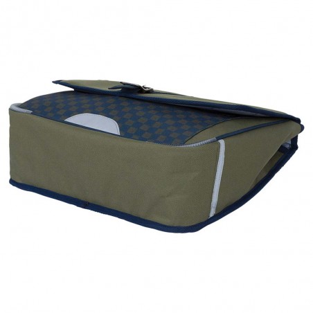 Kickers | Cartable garçon 35cm "Classic Boy" kaki | Sac scolaire maternelle CP motif damier pas cher Kickers | Cartable garçon 35cm "Classic Boy" kaki | Sac scolaire maternelle CP motif damier pas cher