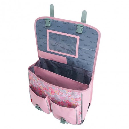 Kickers | Cartable fille 38cm "Premium Girl" imprimé fleuri rose | Sac scolaire CP CE1 CE2 qualité pas cher Kickers | Cartable fille 38cm "Premium Girl" imprimé fleuri rose | Sac scolaire CP CE1 CE2 qualité pas cher