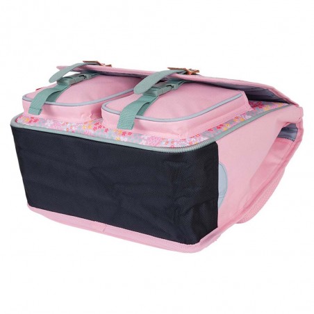 Kickers | Cartable fille 38cm "Premium Girl" imprimé fleuri rose | Sac scolaire CP CE1 CE2 qualité pas cher Kickers | Cartable fille 38cm "Premium Girl" imprimé fleuri rose | Sac scolaire CP CE1 CE2 qualité pas cher