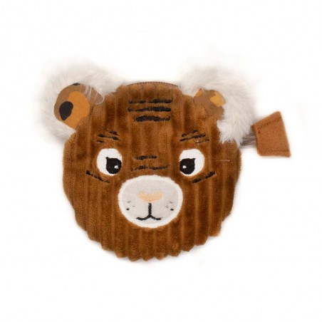 Les Déglingos | Porte-monnaie enfant "Spéculos le tigre" | Bourse fille garçon peluche pas cher