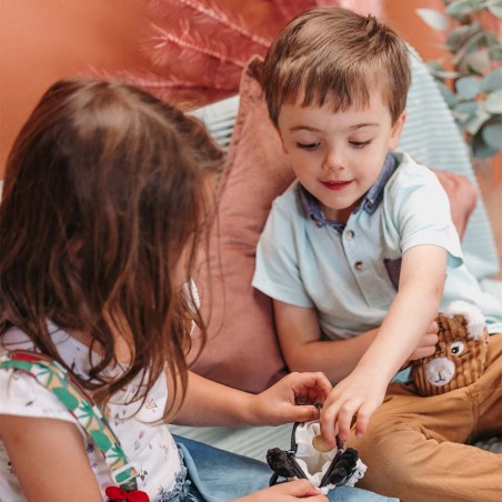 Les Déglingos | Porte-monnaie enfant "Rototos le panda" | Bourse fille garçon peluche pas cher Les Déglingos | Porte-monnaie enfant "Rototos le panda" | Bourse fille garçon peluche pas cher
