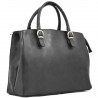 Sac à main en cuir KATANA noir | Sac porté main cuir de vachette collet style classique chic Sac à main en cuir KATANA noir | Sac porté main cuir de vachette collet style classique chic