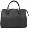 Sac à main en cuir KATANA noir | Sac porté main cuir de vachette collet style classique chic Sac à main en cuir KATANA noir | Sac porté main cuir de vachette collet style classique chic