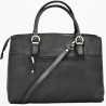 Sac à main en cuir KATANA noir | Sac porté main cuir de vachette collet style classique chic Sac à main en cuir KATANA noir | Sac porté main cuir de vachette collet style classique chic