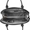 Sac à main en cuir KATANA noir | Sac porté main cuir de vachette collet style classique chic Sac à main en cuir KATANA noir | Sac porté main cuir de vachette collet style classique chic