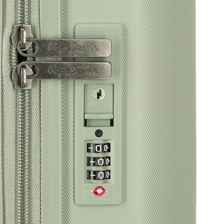 Pepe Jeans London | Valise cabine 55cm "Accent" vert vintage | Bagage trolley cadenas intégré Pepe Jeans London | Valise cabine 55cm "Accent" vert vintage | Bagage trolley cadenas intégré