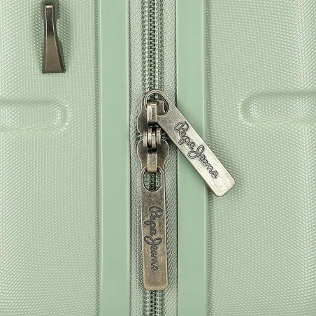 Pepe Jeans London | Vanity case rigide "Accent" vert vintage | Beauty case adaptable trolley Pepe Jeans London | Vanity case rigide "Accent" vert vintage | Beauty case adaptable trolley