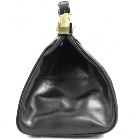 Sac à main en cuir KATANA "Doctor Bag" noir | Sac femme style vintage sac de médecin cuir qualité luxe pas cher
