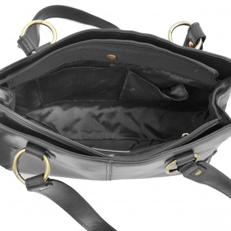 Sac à main Cuir Femme KATANA - Noir Sac à main Cuir Femme KATANA - Noir