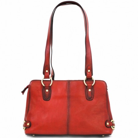 Sac à main Cuir Femme KATANA - Rouge