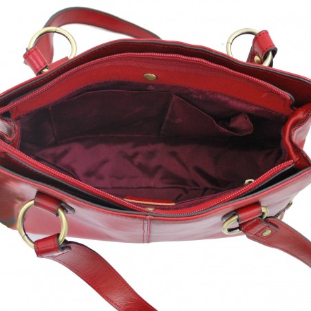 Sac à main Cuir Femme KATANA - Rouge