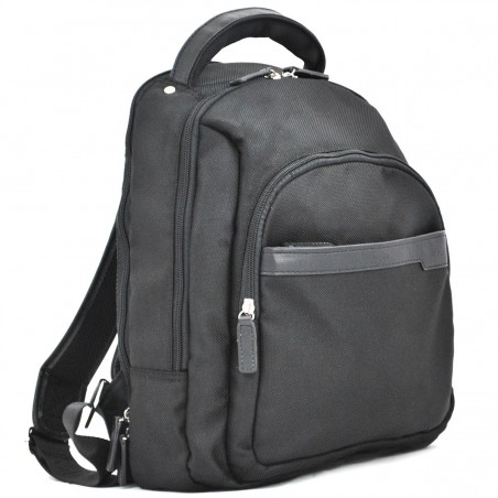 Sac à dos polyvalent 13" KATANA nylon et cuir noir | Sac à dos ordinateur PC pas cher