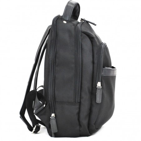 Sac à dos polyvalent 13" KATANA nylon et cuir noir | Sac à dos ordinateur PC pas cher