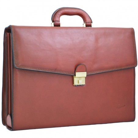 Cartable homme en cuir 4 soufflets KATANA marron | Serviette porte-documents qualité luxe pas cher Cartable homme en cuir 4 soufflets KATANA marron | Serviette porte-documents qualité luxe pas cher