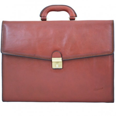 Cartable homme en cuir 4 soufflets KATANA marron | Serviette porte-documents qualité luxe pas cher Cartable homme en cuir 4 soufflets KATANA marron | Serviette porte-documents qualité luxe pas cher