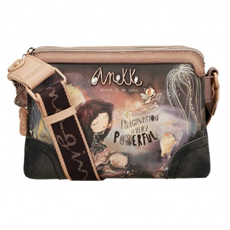 Anekke | Sac bandoulière 2 cpts "Dreamverse" | Sac femme porté croisé petit format pratique style original Anekke | Sac bandoulière 2 cpts "Dreamverse" | Sac femme porté croisé petit format pratique style original