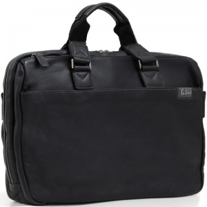 Cartable homme en cuir souple KATANA noir | Sacoche porte-documents professionnel qualité pas cher