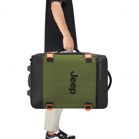 JEEP | Sac de voyage trolley S JS007C vert plantation | Valise cabine style baroudeur JEEP | Sac de voyage trolley S JS007C vert plantation | Valise cabine style baroudeur