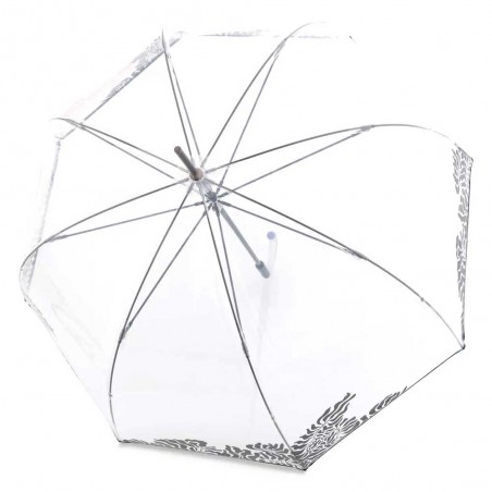 KNIRPS | Parapluie cloche transparent "C.760" jungle | Parapluie long en vinyle avec décor original motif animal KNIRPS | Parapluie cloche transparent "C.760" jungle | Parapluie long en vinyle avec décor original motif animal