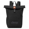 JEEP | Sac à dos roll top JS016D noir l Sac ordinateur enroulé clipsé poche PC 14 pouces style baroudeur JEEP | Sac à dos roll top JS016D noir l Sac ordinateur enroulé clipsé poche PC 14 pouces style baroudeur