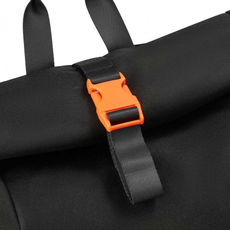 JEEP | Sac à dos roll top JS016D noir l Sac ordinateur enroulé clipsé poche PC 14 pouces style baroudeur JEEP | Sac à dos roll top JS016D noir l Sac ordinateur enroulé clipsé poche PC 14 pouces style baroudeur