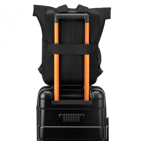 JEEP | Sac à dos roll top JS016D noir l Sac ordinateur enroulé clipsé poche PC 14 pouces style baroudeur JEEP | Sac à dos roll top JS016D noir l Sac ordinateur enroulé clipsé poche PC 14 pouces style baroudeur