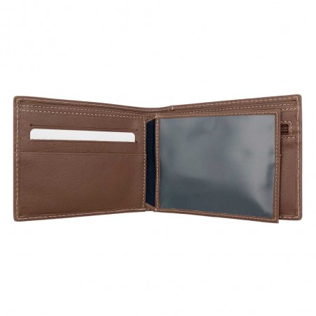 Serge Blanco | Portefeuille en cuir homme "Marfa" cognac | Porte-cartes et monnaie format italien Serge Blanco | Portefeuille en cuir homme "Marfa" cognac | Porte-cartes et monnaie format italien
