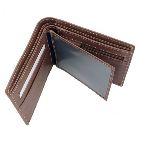 Serge Blanco | Portefeuille en cuir homme "Marfa" cognac | Porte-cartes et monnaie format italien Serge Blanco | Portefeuille en cuir homme "Marfa" cognac | Porte-cartes et monnaie format italien