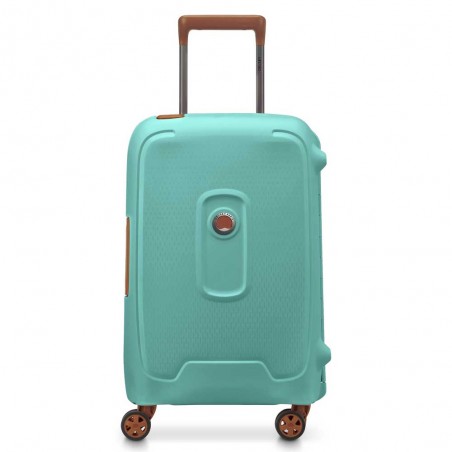 DELSEY | Valise cabine 55cm "Moncey" vert amande | Bagage petit format sécurisé résistant