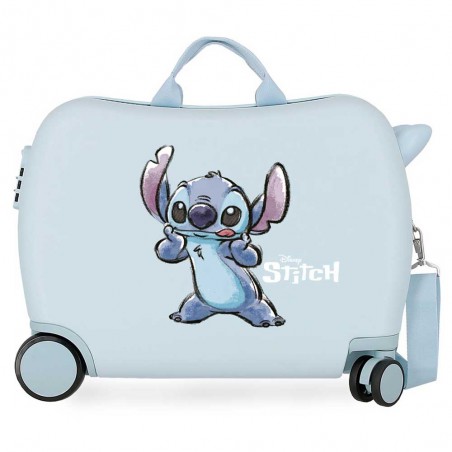 Disney | Valise trotteur Stitch "Make a face" ciel | Bagage enfant à chevaucher Disney | Valise trotteur Stitch "Make a face" ciel | Bagage enfant à chevaucher