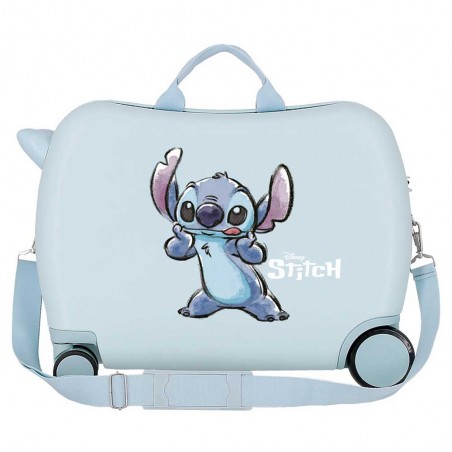 Disney | Valise trotteur Stitch "Make a face" ciel | Bagage enfant à chevaucher Disney | Valise trotteur Stitch "Make a face" ciel | Bagage enfant à chevaucher
