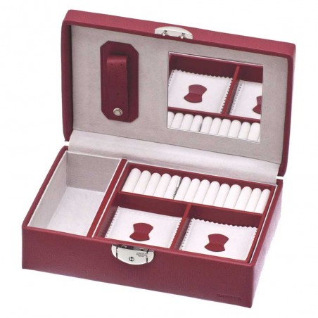 Davidts | Coffret à bijoux femme "Euclide" rouge | Boîte à bijoux haut de gamme Davidts | Coffret à bijoux femme "Euclide" rouge | Boîte à bijoux haut de gamme