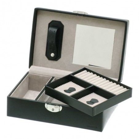 Davidts | Coffret à bijoux femme "Euclide" noir | Boîte à bijoux haut de gamme Davidts | Coffret à bijoux femme "Euclide" noir | Boîte à bijoux haut de gamme