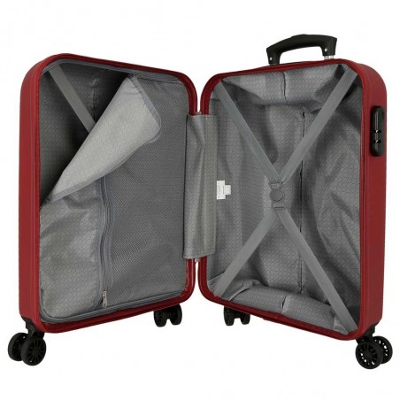ROLL ROAD | Valise cabine 55cm "New Camboya" rouge | Bagage cabine 4 roues coque rigide pas cher ROLL ROAD | Valise cabine 55cm "New Camboya" rouge | Bagage cabine 4 roues coque rigide pas cher