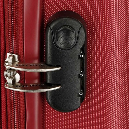 ROLL ROAD | Valise cabine 55cm "New Camboya" rouge | Bagage cabine 4 roues coque rigide pas cher ROLL ROAD | Valise cabine 55cm "New Camboya" rouge | Bagage cabine 4 roues coque rigide pas cher