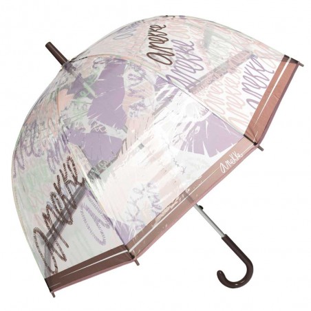 Anekke | Parapluie long vinyle "Crust" | Parapluie cloche transparent femme pas cher