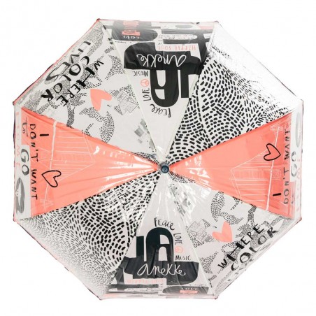 Anekke | Parapluie long vinyle "Sixties" | Parapluie cloche transparent femme pas cher Anekke | Parapluie long vinyle "Sixties" | Parapluie cloche transparent femme pas cher