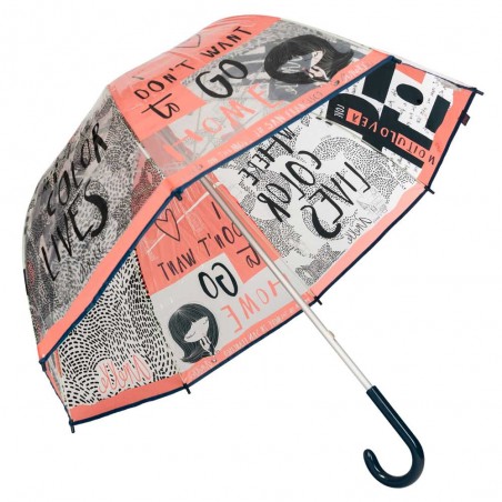 Anekke | Parapluie long vinyle "Sixties" | Parapluie cloche transparent femme pas cher Anekke | Parapluie long vinyle "Sixties" | Parapluie cloche transparent femme pas cher