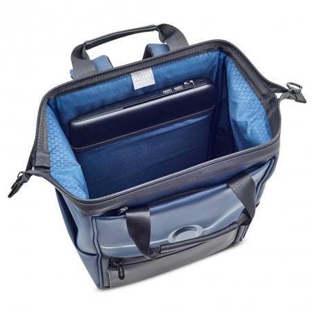 DELSEY Paris | Sac à dos 14 pouces "Turenne" bleu nuit | Sac ordinateur imperméable design urbain haute qualité