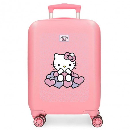 SANRIO | Valise enfant Hello Kitty "Heart & Dots" rose | Bagage cabine fille chaton pas cher SANRIO | Valise enfant Hello Kitty "Heart & Dots" rose | Bagage cabine fille chaton pas cher