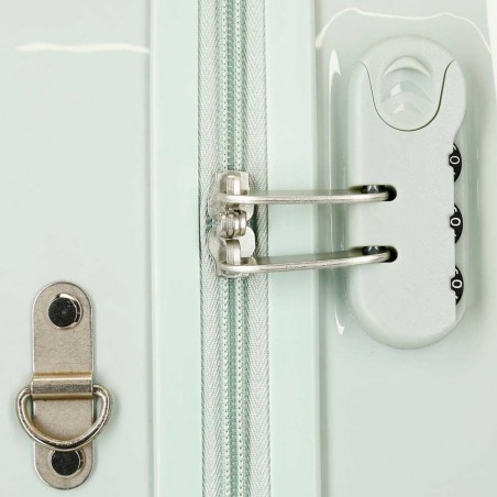 ENSO | Valise trotteur enfant "Play all day" vert menthe | Bagage à chevaucher ludique décor animaux de la savane pas cher