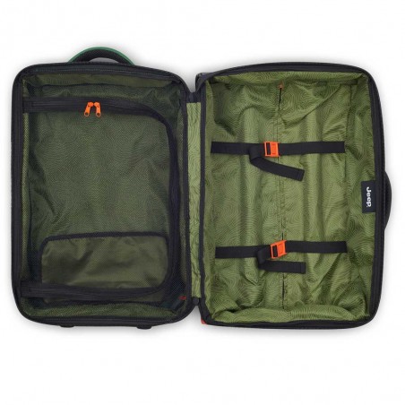 JEEP | Sac de voyage trolley S JS005A vert orme | Valise cabine souple homme style baroudeur JEEP | Sac de voyage trolley S JS005A vert orme | Valise cabine souple homme style baroudeur