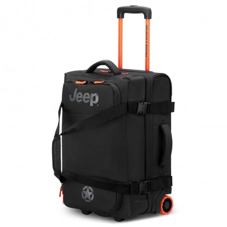 JEEP | Sac de voyage trolley S JS005A noir | Valise cabine souple homme style baroudeur JEEP | Sac de voyage trolley S JS005A noir | Valise cabine souple homme style baroudeur