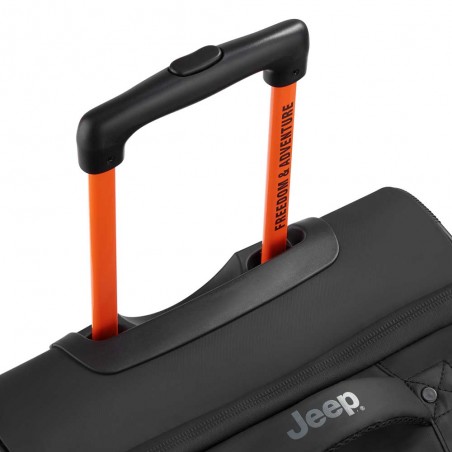 JEEP | Sac de voyage trolley S JS005A noir | Valise cabine souple homme style baroudeur JEEP | Sac de voyage trolley S JS005A noir | Valise cabine souple homme style baroudeur