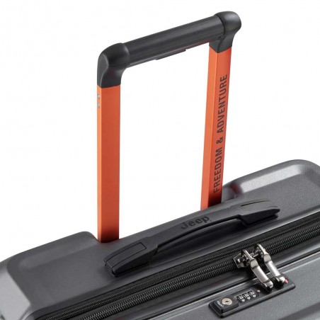 JEEP | Valise soute L extensible JH001A gris anthracite | Bagage grande taille 110L style baroudeur robuste sécurisé