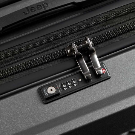 JEEP | Valise soute M extensible JH001A anthracite | Bagage 4 roues taille moyenne style baroudeur robuste JEEP | Valise soute M extensible JH001A anthracite | Bagage 4 roues taille moyenne style baroudeur robuste